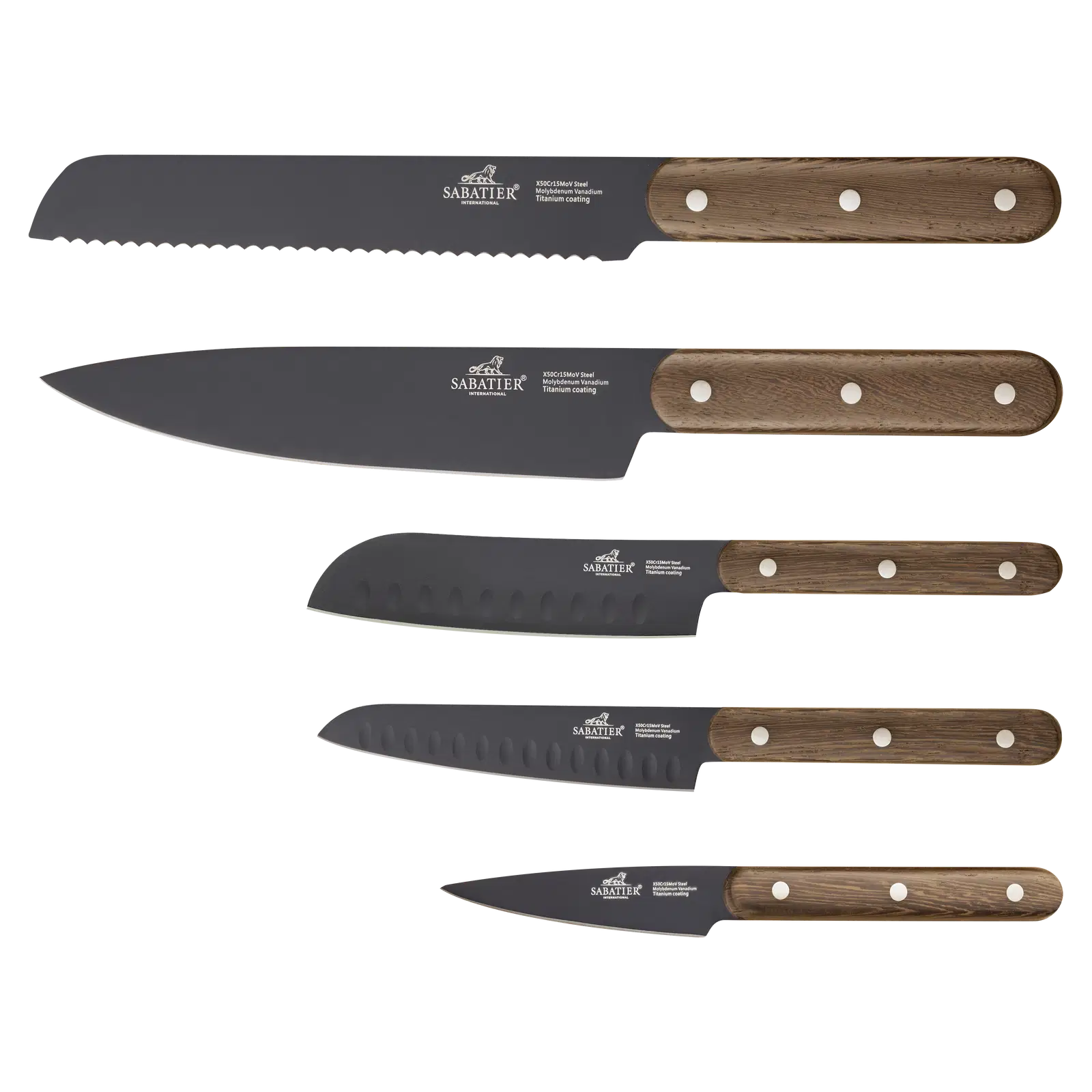 

Lion Sabatier International Phenix Walnut Knivsæt 5 dele